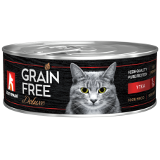 Влажный корм для кошек ЗООГУРМАН «GRAIN FREE», Утка, 100г  